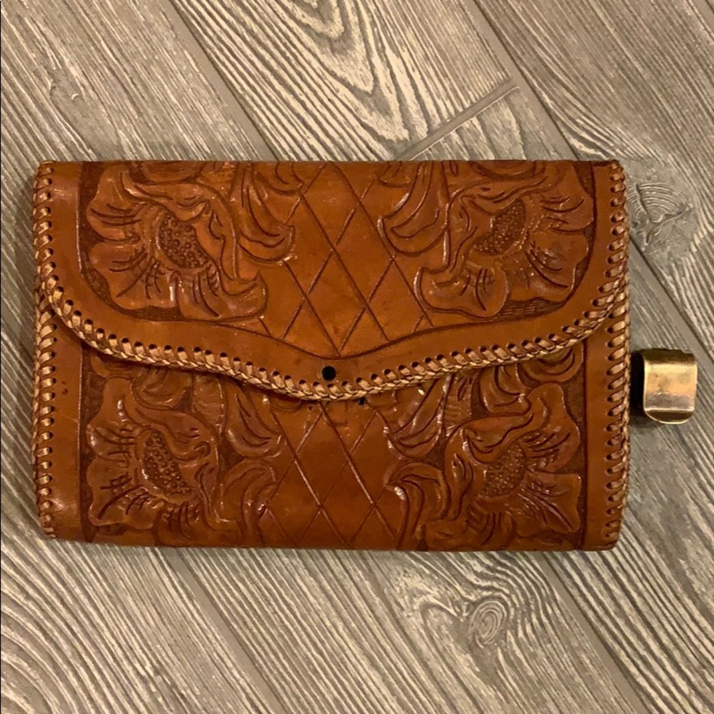 Vintage 70’s Embossed Leather Clutch